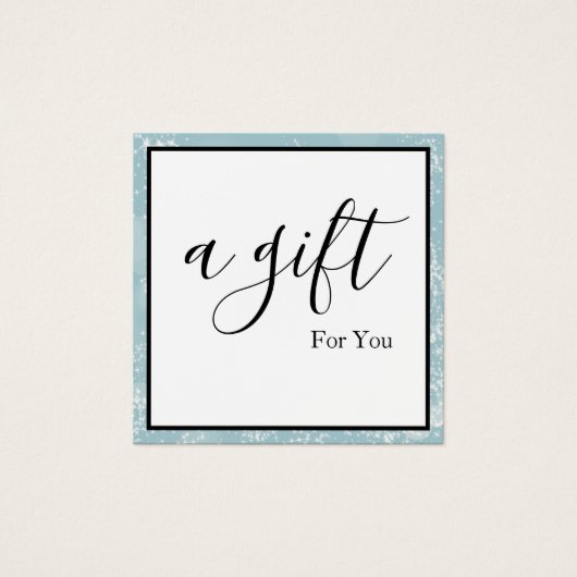 Eenvoudig en modern bedrijfscadeaubon vierkante visitekaartjes (Voorkant)