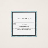 Eenvoudig en modern bedrijfscadeaubon vierkante visitekaartjes (Achterkant)