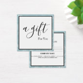 Eenvoudig en modern bedrijfscadeaubon vierkante visitekaartjes (Bureau)