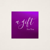 Eenvoudig en modern bedrijfscadeaubon vierkante visitekaartjes (Voorkant)