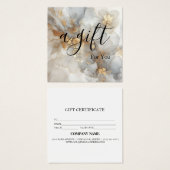 Eenvoudig en modern bedrijfscadeaubon vierkante visitekaartjes (Voorkant /achterkant)