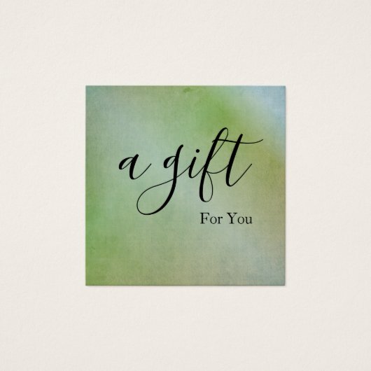 Eenvoudig en modern bedrijfscadeaubon vierkante visitekaartjes (Voorkant)