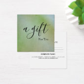 Eenvoudig en modern bedrijfscadeaubon vierkante visitekaartjes (Bureau)