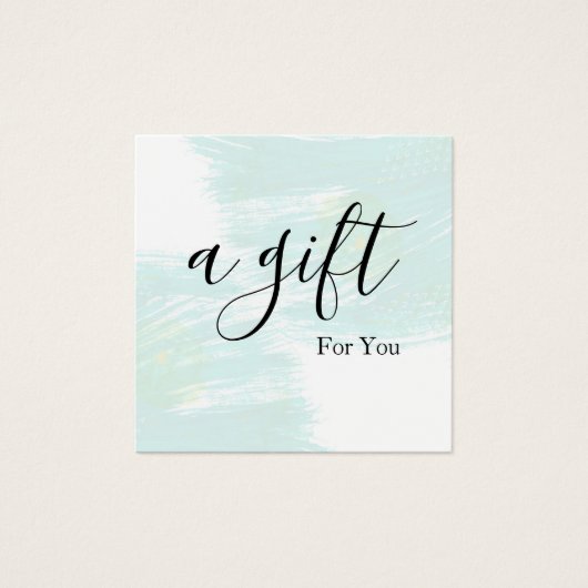 Eenvoudig en modern bedrijfscadeaubon vierkante visitekaartjes (Voorkant)