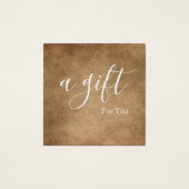 Eenvoudig en modern bedrijfscadeaubon vierkante visitekaartjes (Voorkant)