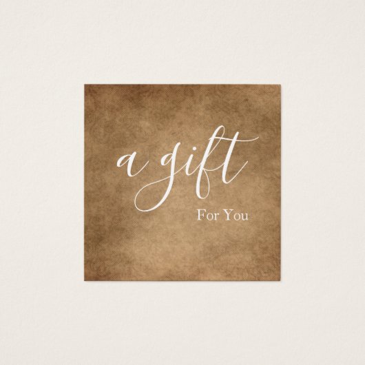 Eenvoudig en modern bedrijfscadeaubon vierkante visitekaartjes (Voorkant)