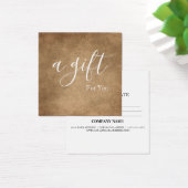 Eenvoudig en modern bedrijfscadeaubon vierkante visitekaartjes (Bureau)