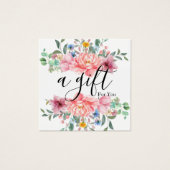 Eenvoudig en modern bedrijfscadeaubon vierkante visitekaartjes (Voorkant)