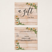 Eenvoudig en modern bedrijfscadeaubon vierkante visitekaartjes (Voorkant /achterkant)