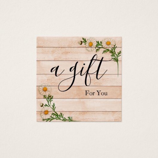 Eenvoudig en modern bedrijfscadeaubon vierkante visitekaartjes (Voorkant)