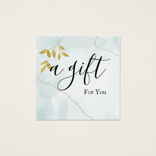 Eenvoudig en modern bedrijfscadeaubon vierkante visitekaartjes (Voorkant)
