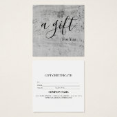 Eenvoudig en modern bedrijfscadeaubon vierkante visitekaartjes (Voorkant /achterkant)