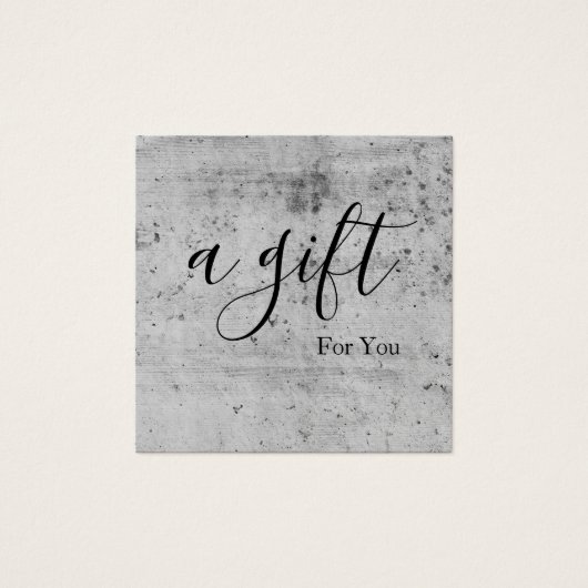 Eenvoudig en modern bedrijfscadeaubon vierkante visitekaartjes (Voorkant)