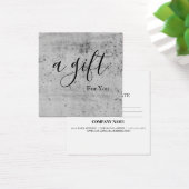 Eenvoudig en modern bedrijfscadeaubon vierkante visitekaartjes (Bureau)