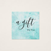 Eenvoudig en modern bedrijfscadeaubon vierkante visitekaartjes (Voorkant)