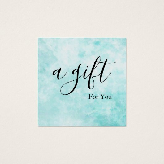 Eenvoudig en modern bedrijfscadeaubon vierkante visitekaartjes (Voorkant)