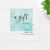 Eenvoudig en modern bedrijfscadeaubon vierkante visitekaartjes (Bureau)