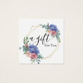 Eenvoudig en modern bedrijfscadeaubon vierkante visitekaartjes (Voorkant)