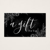 Eenvoudig en modern bedrijfscadeaubon visitekaartje (Voorkant)