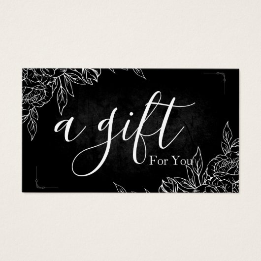 Eenvoudig en modern bedrijfscadeaubon visitekaartje (Voorkant)