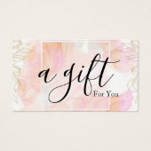 Eenvoudig en modern bedrijfscadeaubon visitekaartje (Voorkant)