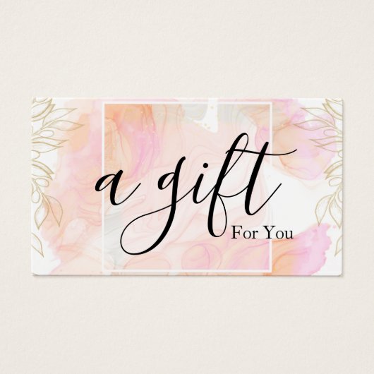 Eenvoudig en modern bedrijfscadeaubon visitekaartje (Voorkant)