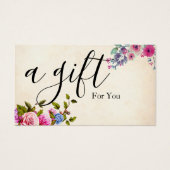 Eenvoudig en modern bedrijfscadeaubon visitekaartje (Voorkant)