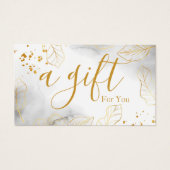 Eenvoudig en modern bedrijfscadeaubon visitekaartje (Voorkant)