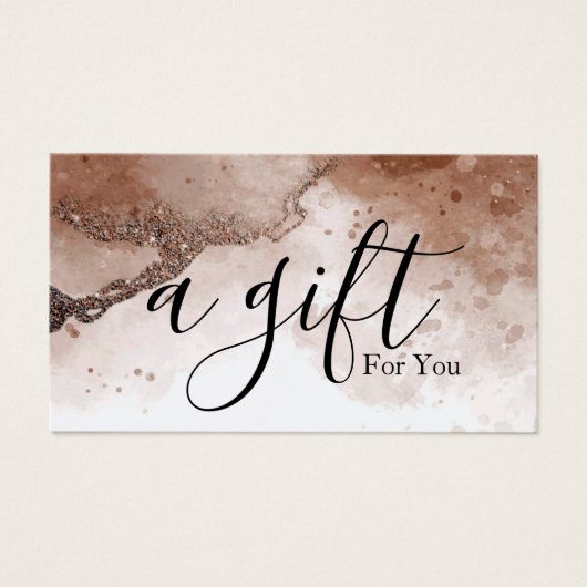 Eenvoudig en modern bedrijfscadeaubon visitekaartje (Voorkant)