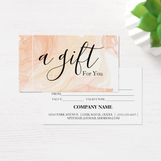 Eenvoudig en modern bedrijfscadeaubon visitekaartje (Bureau)