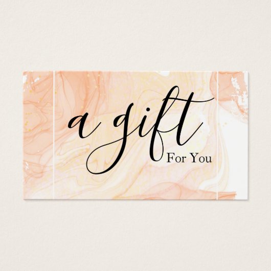 Eenvoudig en modern bedrijfscadeaubon visitekaartje (Voorkant)