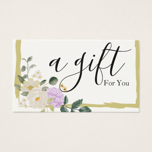 Eenvoudig en modern bedrijfscadeaubon visitekaartje (Voorkant)