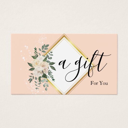 Eenvoudig en modern bedrijfscadeaubon visitekaartje (Voorkant)