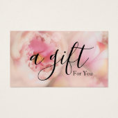 Eenvoudig en modern bedrijfscadeaubon visitekaartje (Voorkant)