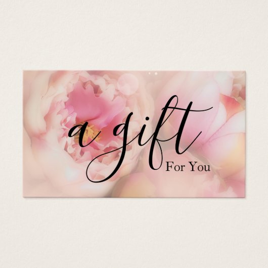 Eenvoudig en modern bedrijfscadeaubon visitekaartje (Voorkant)