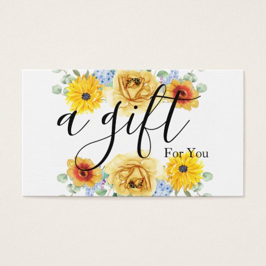 Eenvoudig en modern bedrijfscadeaubon visitekaartje (Voorkant)