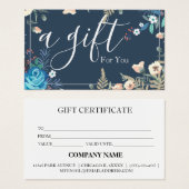 Eenvoudig en modern bedrijfscadeaubon visitekaartje (Voorkant /achterkant)