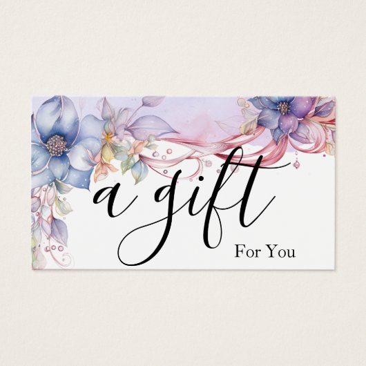 Eenvoudig en modern bedrijfscadeaubon visitekaartje (Voorkant)