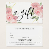 Eenvoudig en modern bedrijfscadeaubon visitekaartje (Voorkant /achterkant)