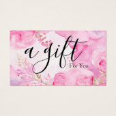 Eenvoudig en modern bedrijfscadeaubon visitekaartje (Voorkant)