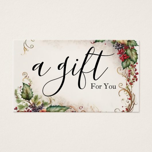 Eenvoudig en modern bedrijfscadeaubon visitekaartje (Voorkant)