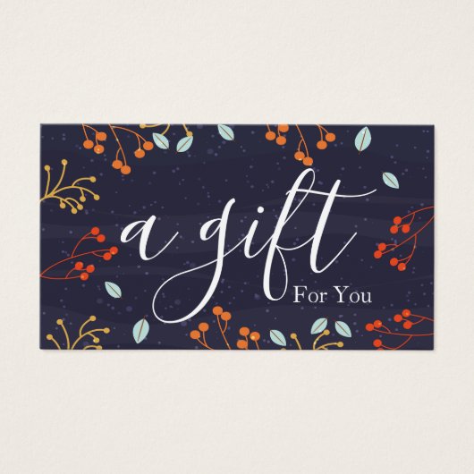 Eenvoudig en modern bedrijfscadeaubon visitekaartje (Voorkant)