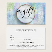 Eenvoudig en modern bedrijfscadeaubon visitekaartje (Voorkant /achterkant)