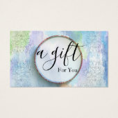 Eenvoudig en modern bedrijfscadeaubon visitekaartje (Voorkant)