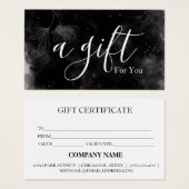 Eenvoudig en modern bedrijfscadeaubon visitekaartje (Voorkant /achterkant)