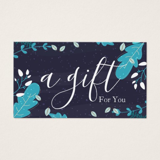 Eenvoudig en modern bedrijfscadeaubon visitekaartje (Voorkant)