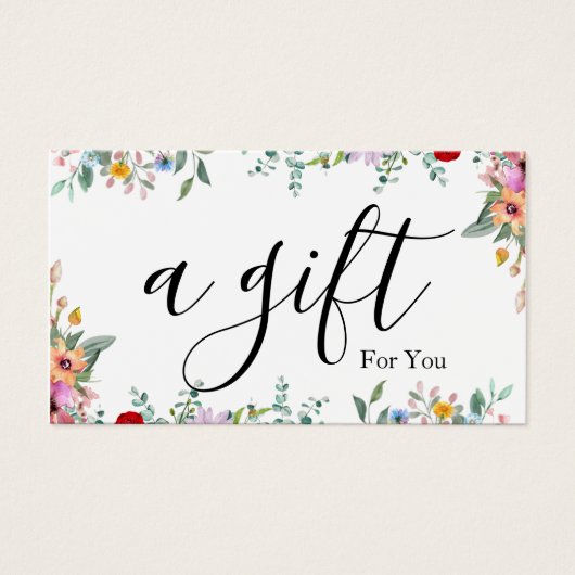 Eenvoudig en modern bedrijfscadeaubon visitekaartje (Voorkant)