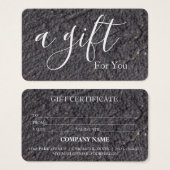 Eenvoudig en modern bedrijfscadeaubon visitekaartje (Voorkant /achterkant)