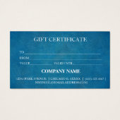 Eenvoudig en modern bedrijfscadeaubon visitekaartje (Achterkant)