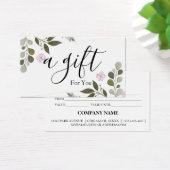 Eenvoudig en modern bedrijfscadeaubon visitekaartje (Bureau)